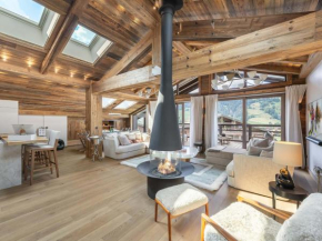 Penthouse familial avec piscine, hammam, sauna et parking à Megève - FR-1-569-83